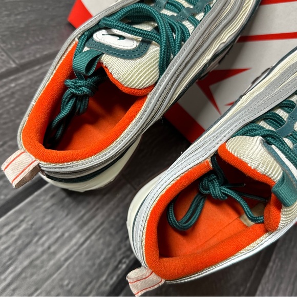 Nike Air Max 97 Miami hurricanes size 4Y grade school 921522 300 - Picture 10 of 11